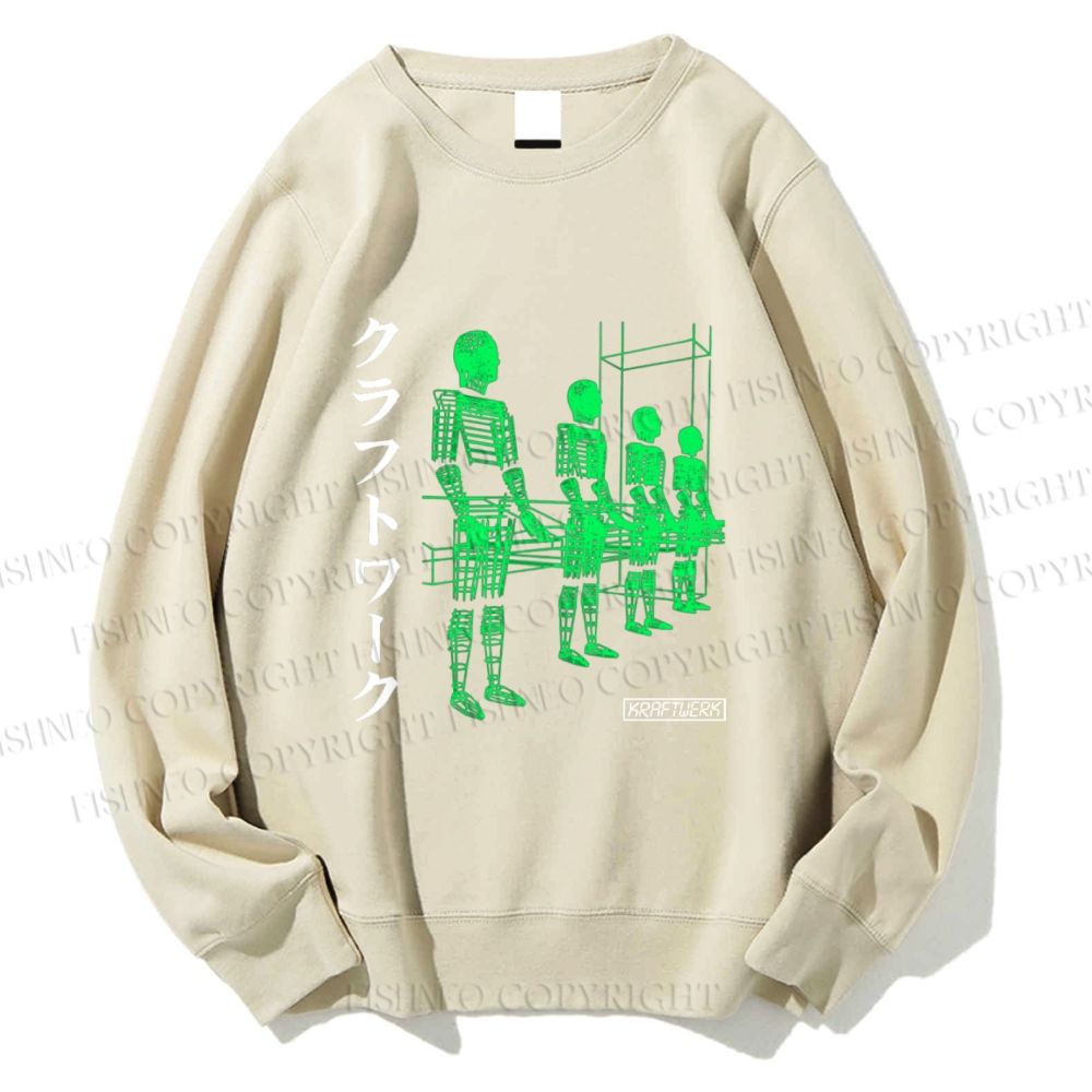 Unisex Kraftwerk Band Japanese Style Printed Sweatshirt