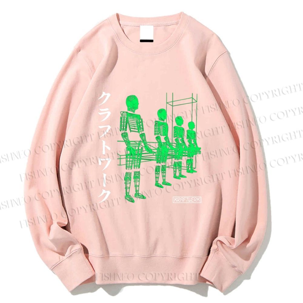 Unisex Kraftwerk Band Japanese Style Printed Sweatshirt