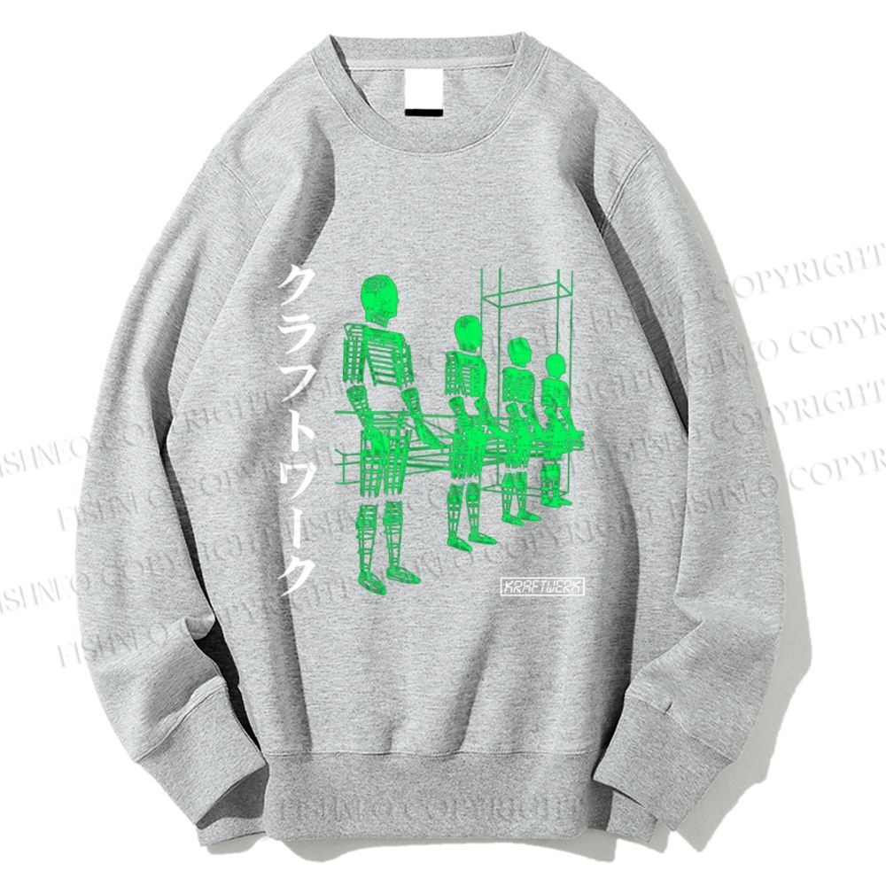 Unisex Kraftwerk Band Japanese Style Printed Sweatshirt