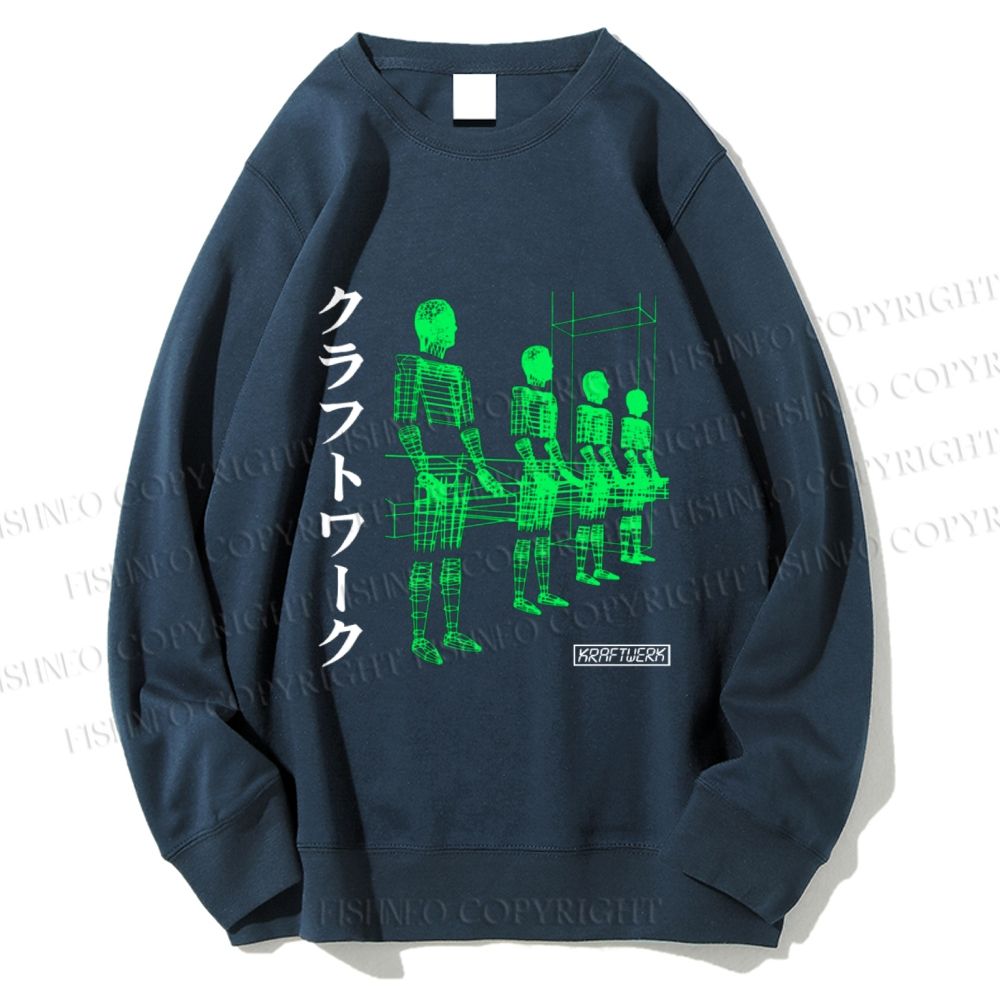 Unisex Kraftwerk Band Japanese Style Printed Sweatshirt