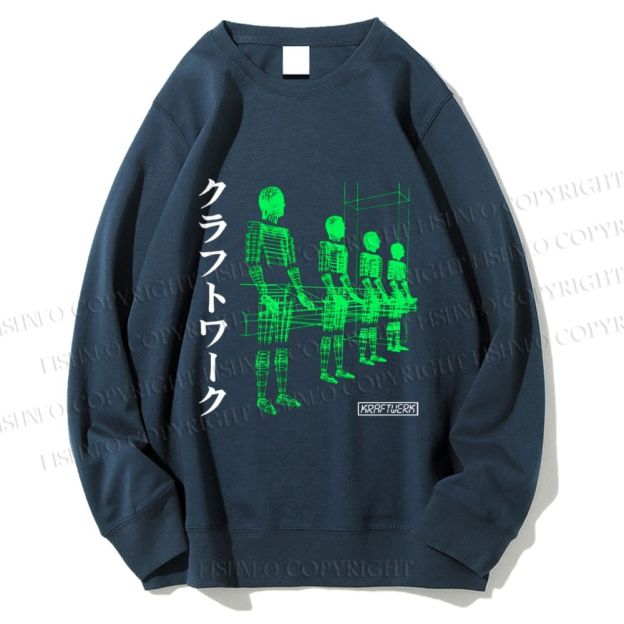 Unisex Kraftwerk Band Japanese Style Printed Sweatshirt