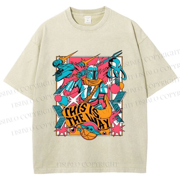 Unisex Star Wars This is the Way Printed Washed Tee