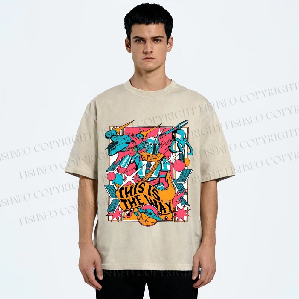 Unisex Star Wars This is the Way Printed Washed Tee