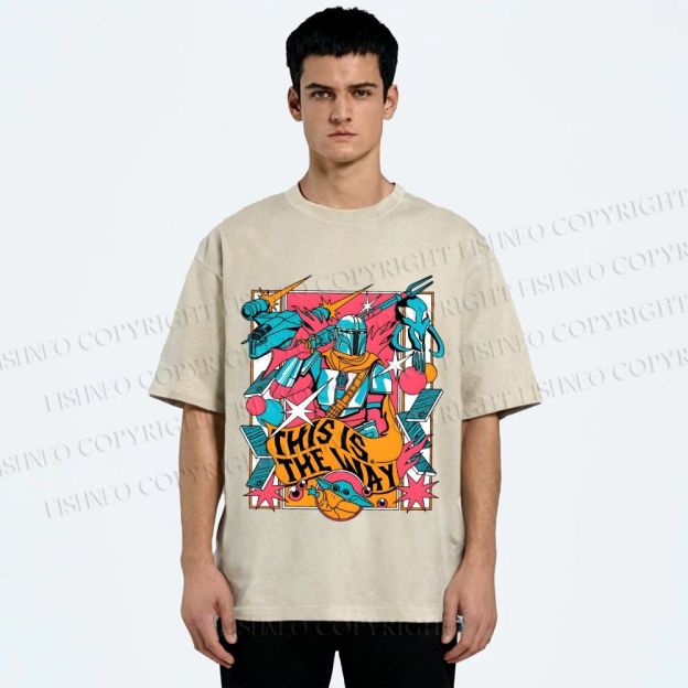 Unisex Star Wars This is the Way Printed Washed Tee