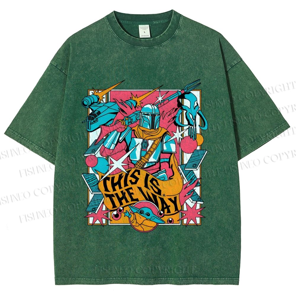 Unisex Star Wars This is the Way Printed Washed Tee