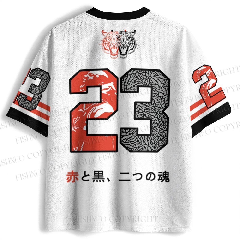 Classic Patchwork Tiger Printed Jersey Shirts