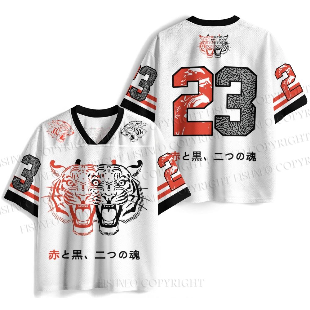 Classic Patchwork Tiger Printed Jersey Shirts