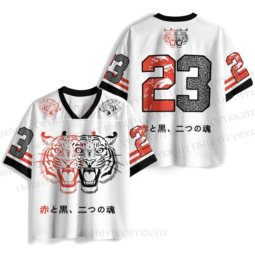 Classic Patchwork Tiger Printed Jersey Shirts