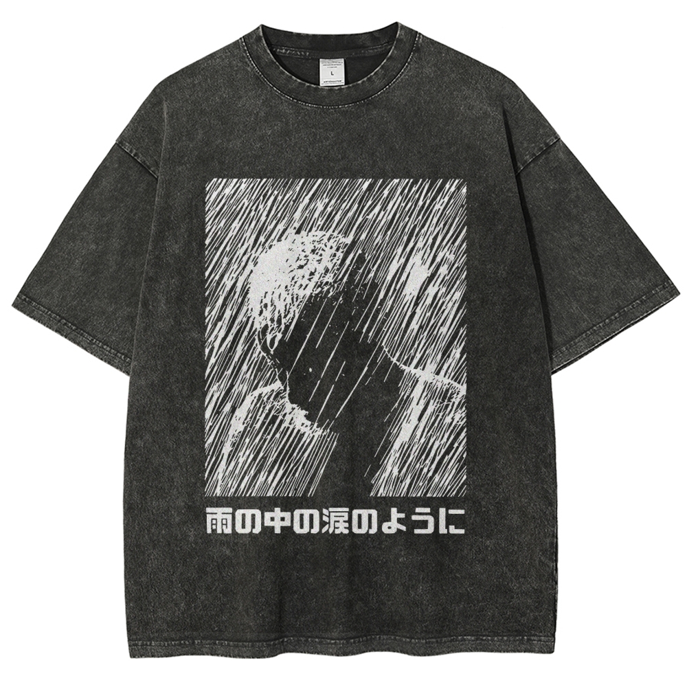 People In The Rain Washed T-Shirt