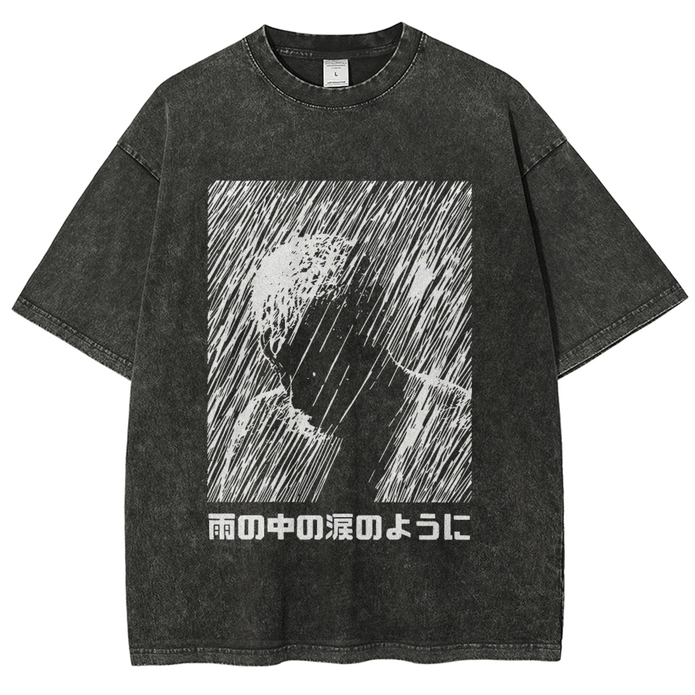 People In The Rain Washed T-Shirt
