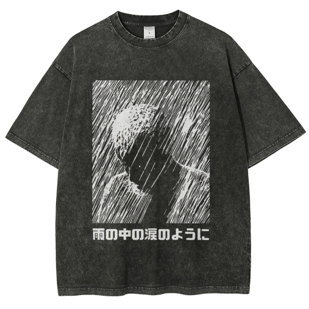 People In The Rain Washed T-Shirt