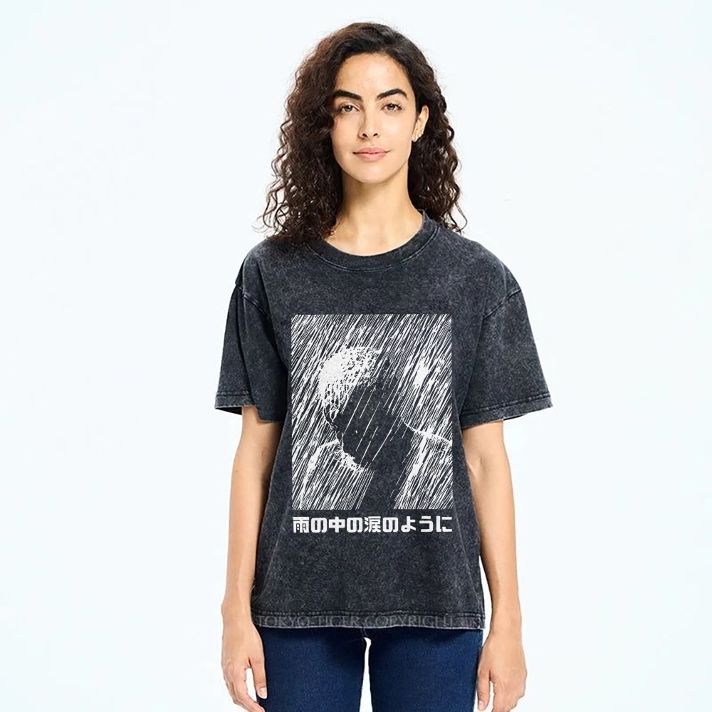 People In The Rain Washed T-Shirt