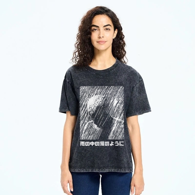 People In The Rain Washed T-Shirt