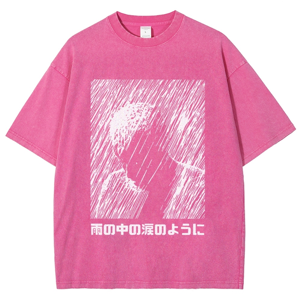 People In The Rain Washed T-Shirt