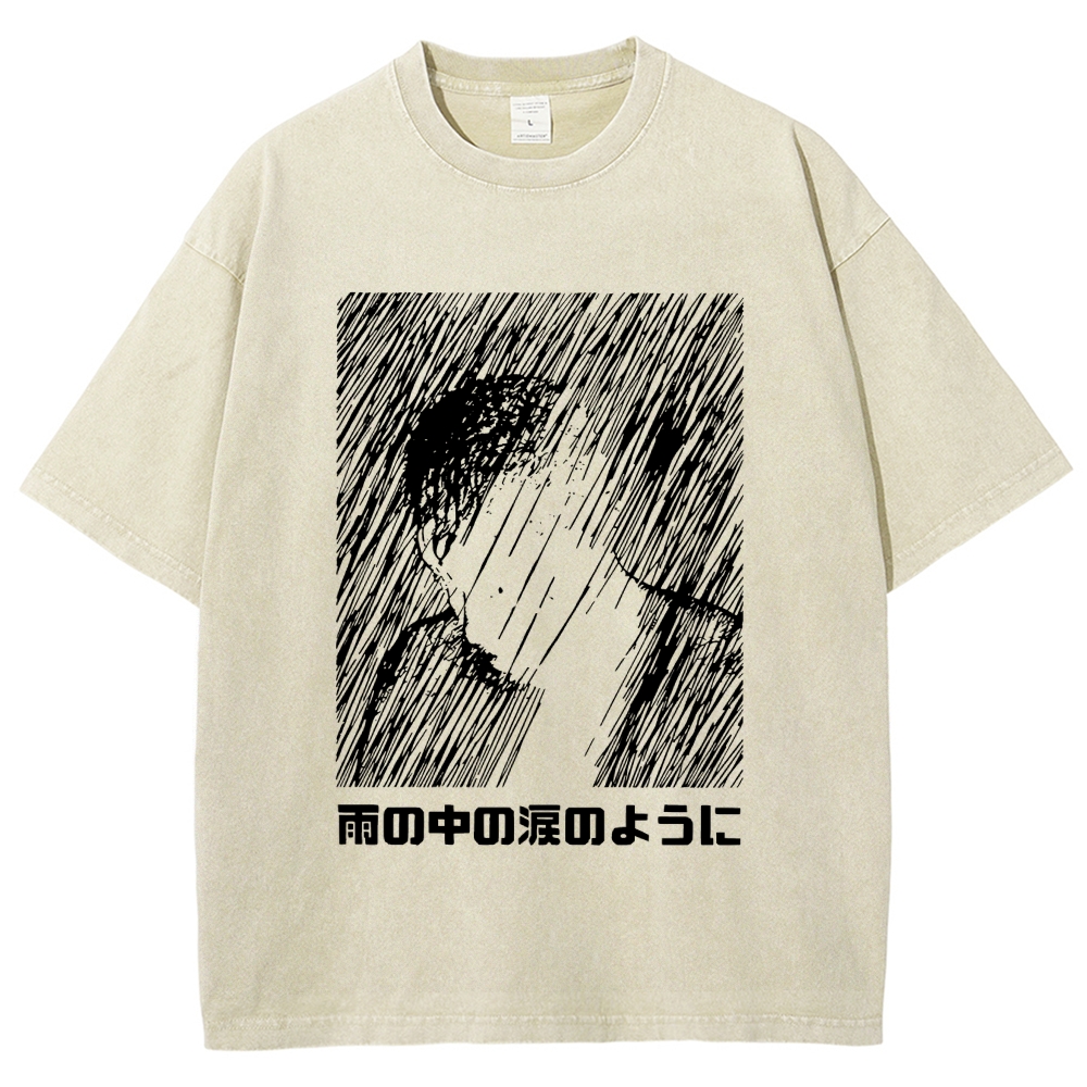 People In The Rain Washed T-Shirt