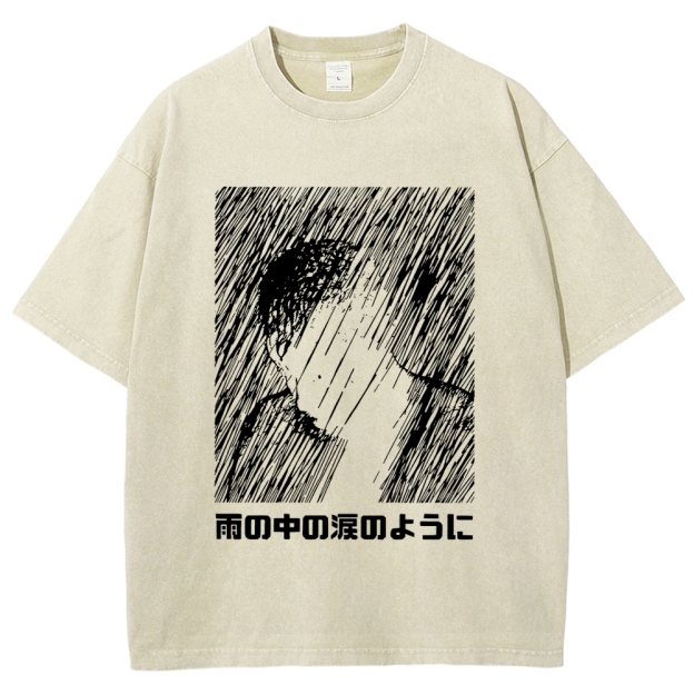 People In The Rain Washed T-Shirt