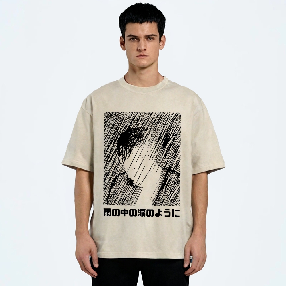 People In The Rain Washed T-Shirt