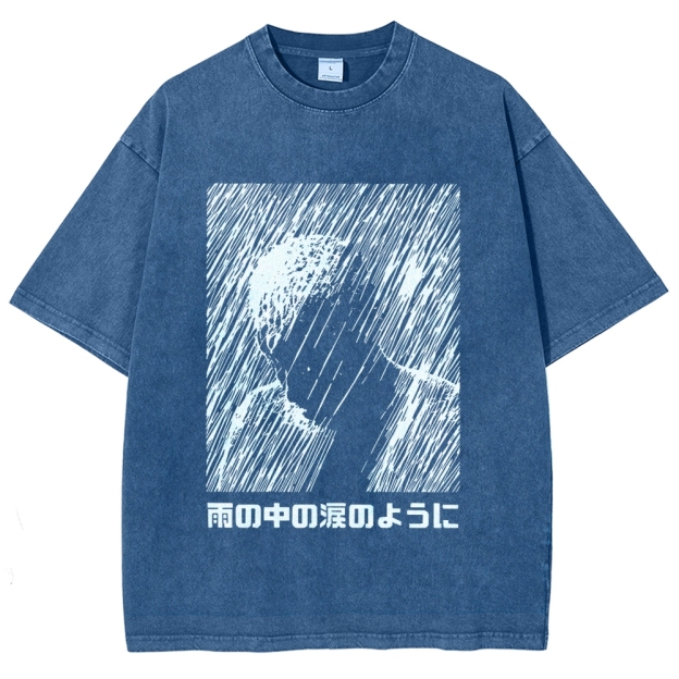 People In The Rain Washed T-Shirt