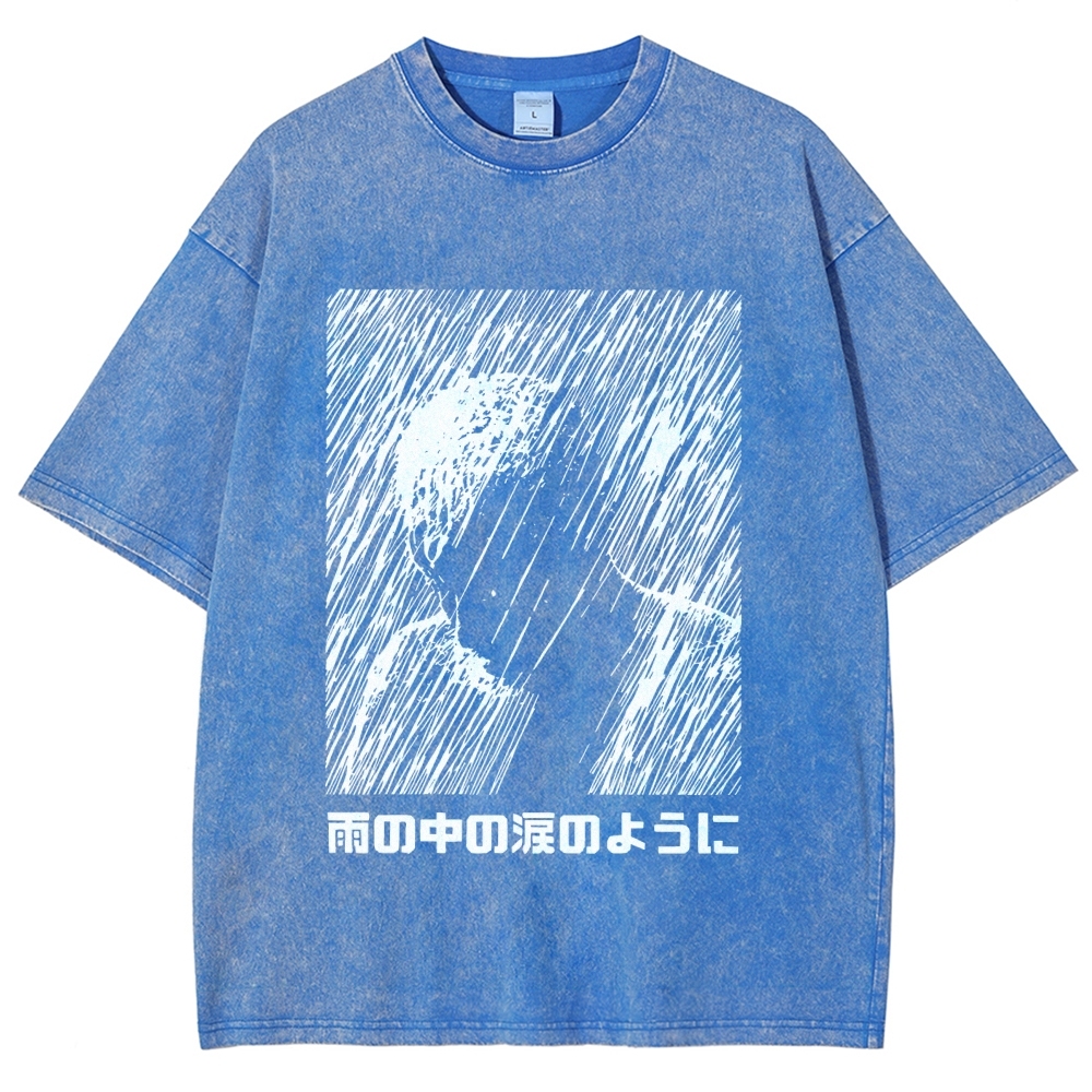 People In The Rain Washed T-Shirt