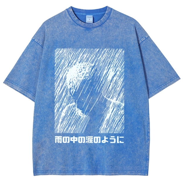 People In The Rain Washed T-Shirt