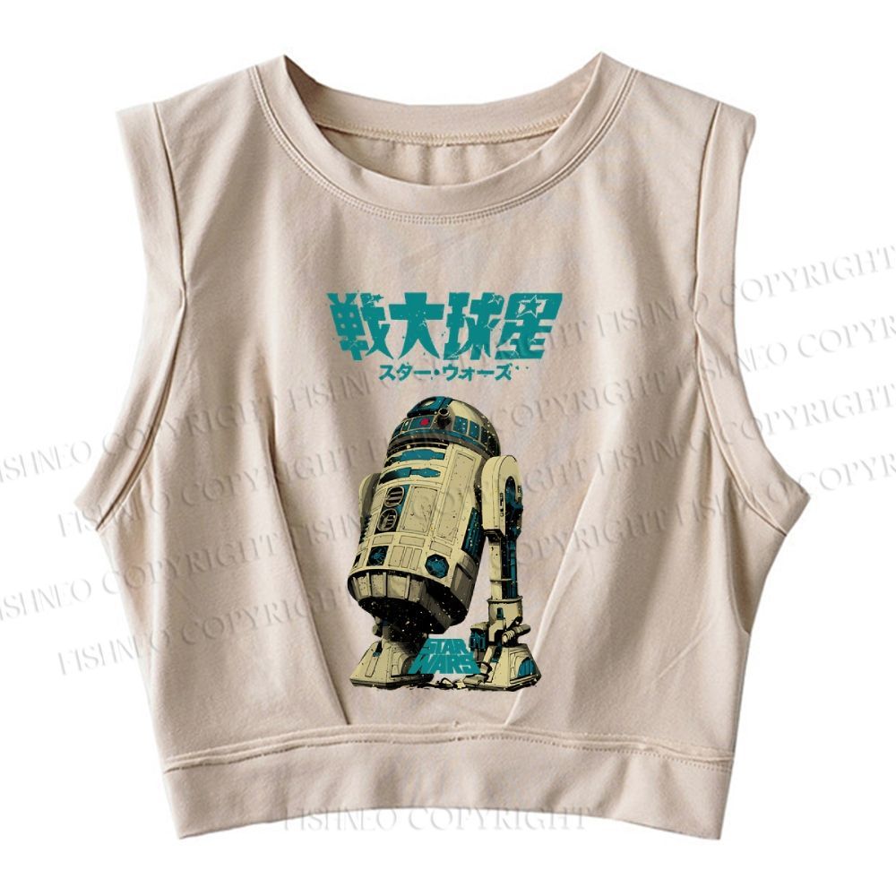 Star Wars Printed Sleeveless Crop Tops
