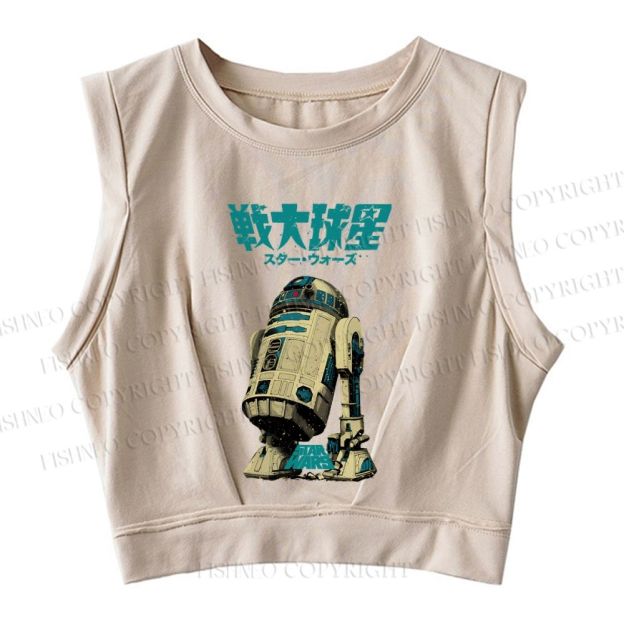 Star Wars Printed Sleeveless Crop Tops