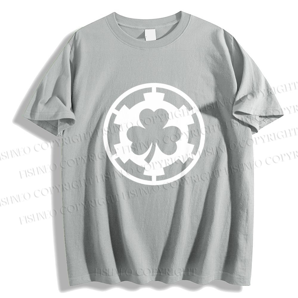 Unisex Classic Cotton Four-Leaf Clover Printed T-shirt