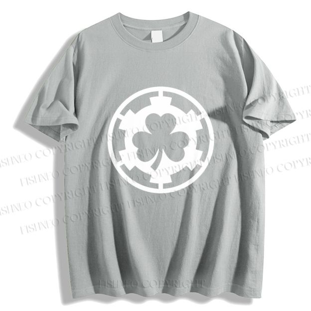 Unisex Classic Cotton Four-Leaf Clover Printed T-shirt