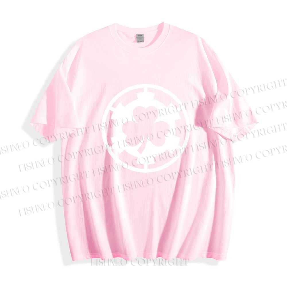 Unisex Classic Cotton Four-Leaf Clover Printed T-shirt