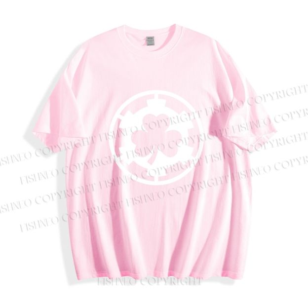 Unisex Classic Cotton Four-Leaf Clover Printed T-shirt