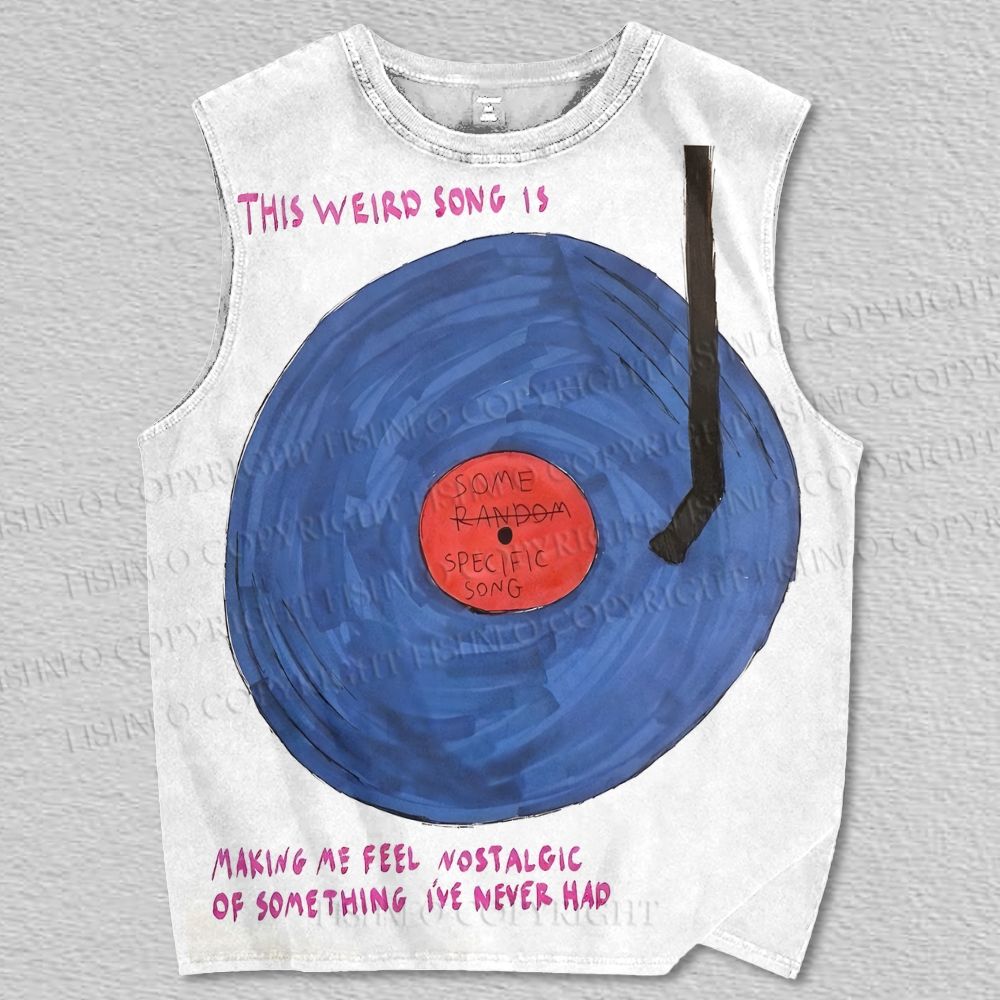 Unisex Some Specific Song Disc Printed Tank Top