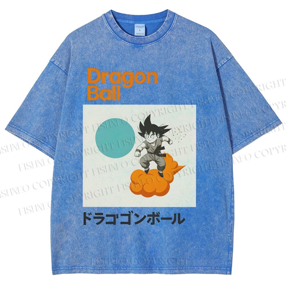 Unisex Dragon Ball Goku Printed Washed Tee