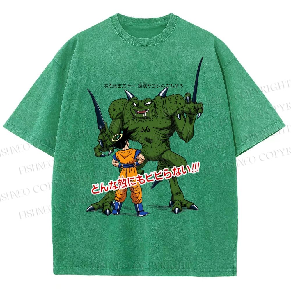 Unisex Dragon Ball Goku Monsters Printed Washed Tee