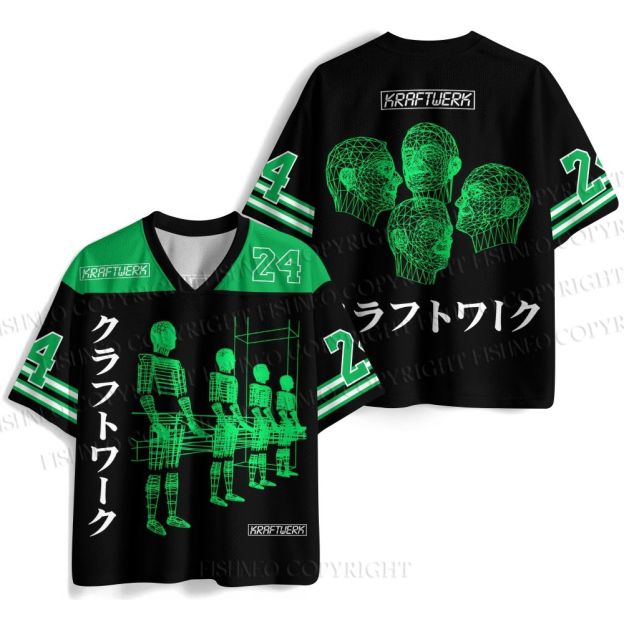 Kraftwerk Band Japanese Style Printed Jersey Shirts