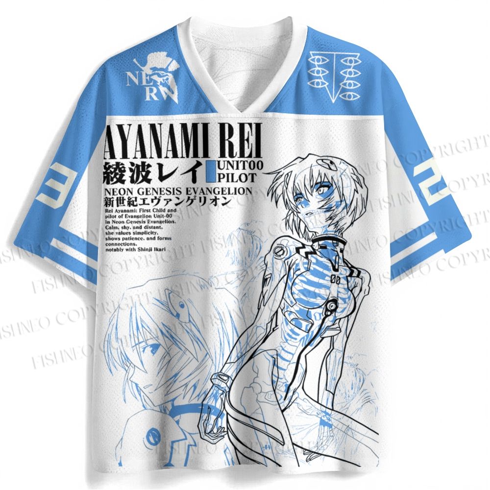 Neon Genesis Evangelion Rei Jersey Shirts