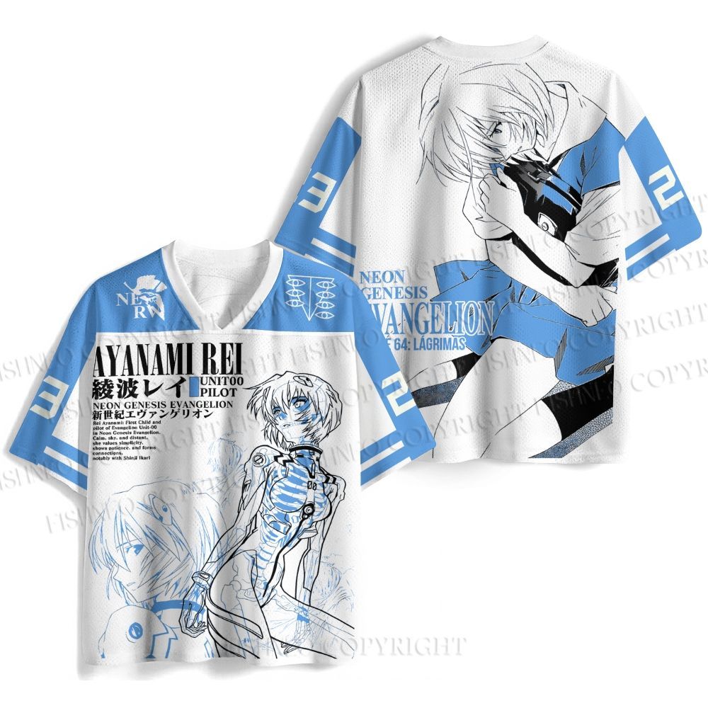 Neon Genesis Evangelion Rei Jersey Shirts