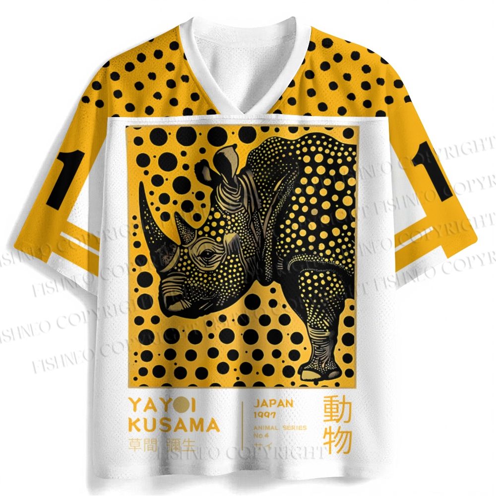 Japanese Rhinoceros Yayoi Kusama Jersey Shirts