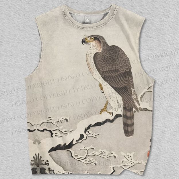 Unisex Vintage Eagle Printed Tank Top