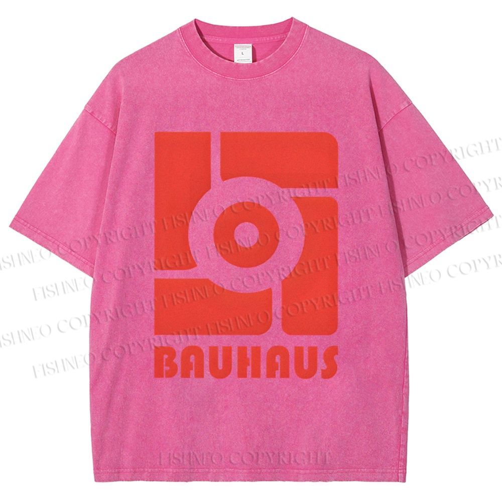 Unisex Bauhaus Geometry Printed Washed Tee