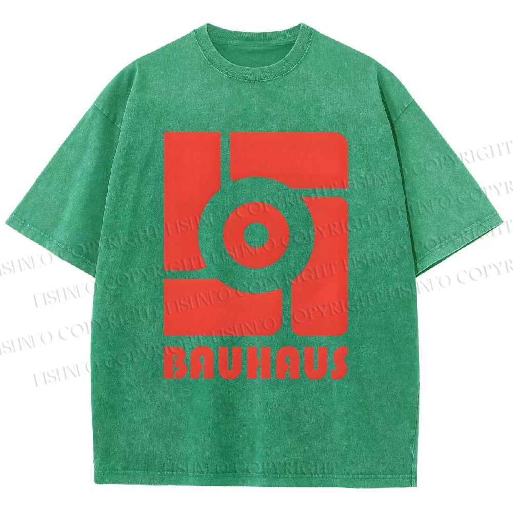 Unisex Bauhaus Geometry Printed Washed Tee