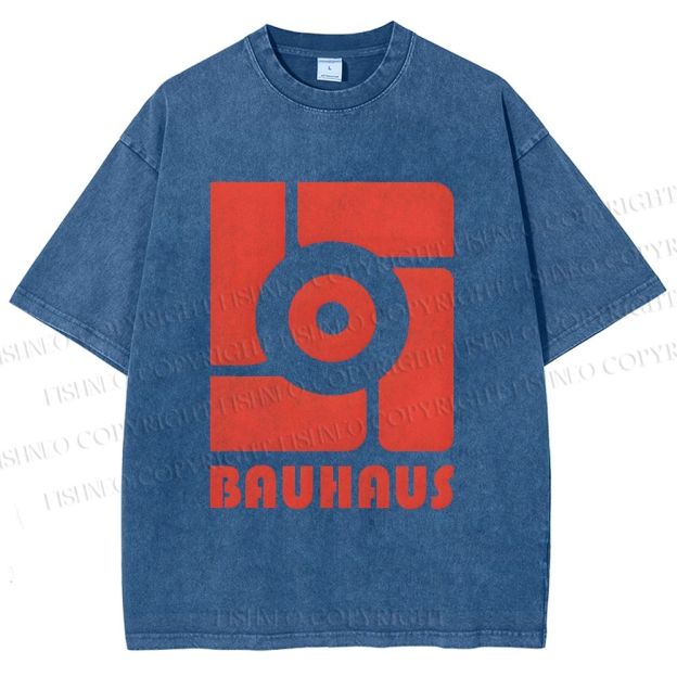 Unisex Bauhaus Geometry Printed Washed Tee
