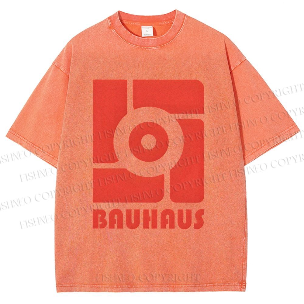 Unisex Bauhaus Geometry Printed Washed Tee