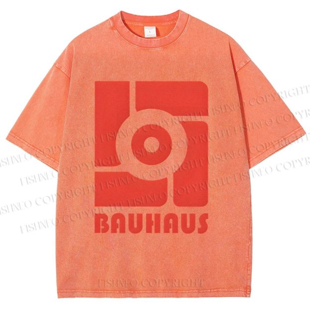 Unisex Bauhaus Geometry Printed Washed Tee