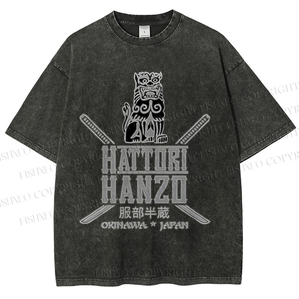 Unisex Hattori Hanzo Printed Washed Tee
