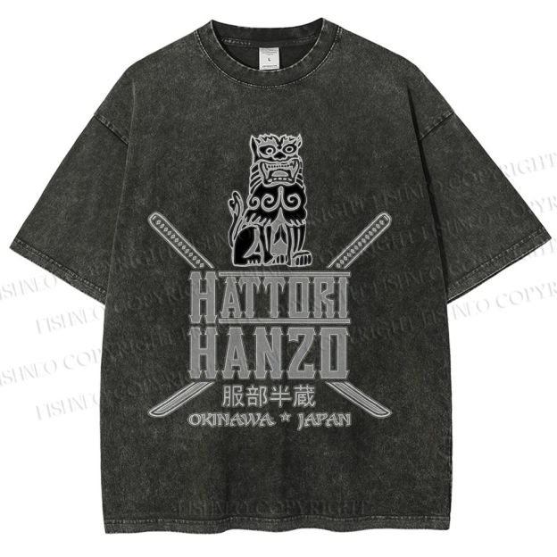 Unisex Hattori Hanzo Printed Washed Tee
