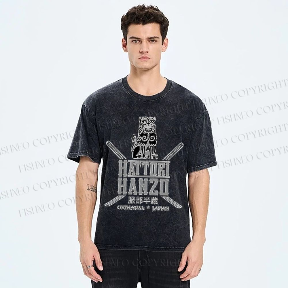 Unisex Hattori Hanzo Printed Washed Tee