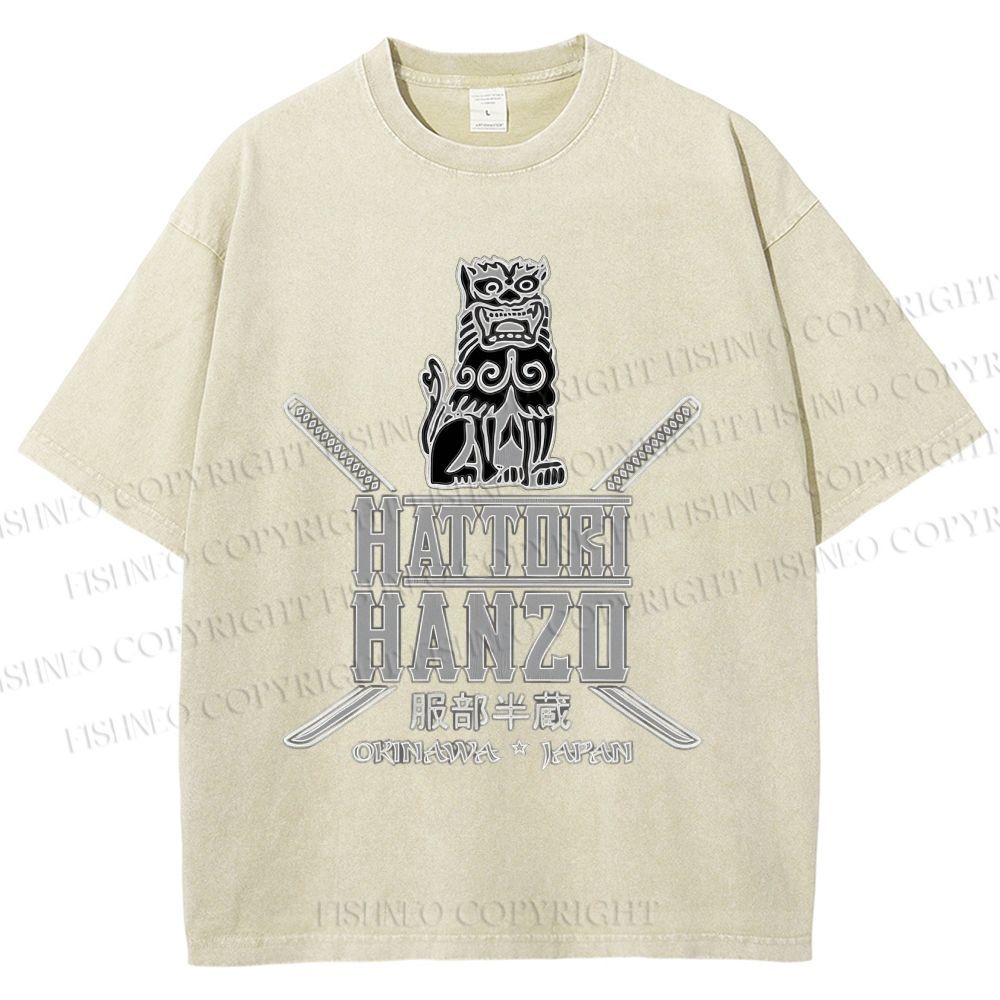 Unisex Hattori Hanzo Printed Washed Tee