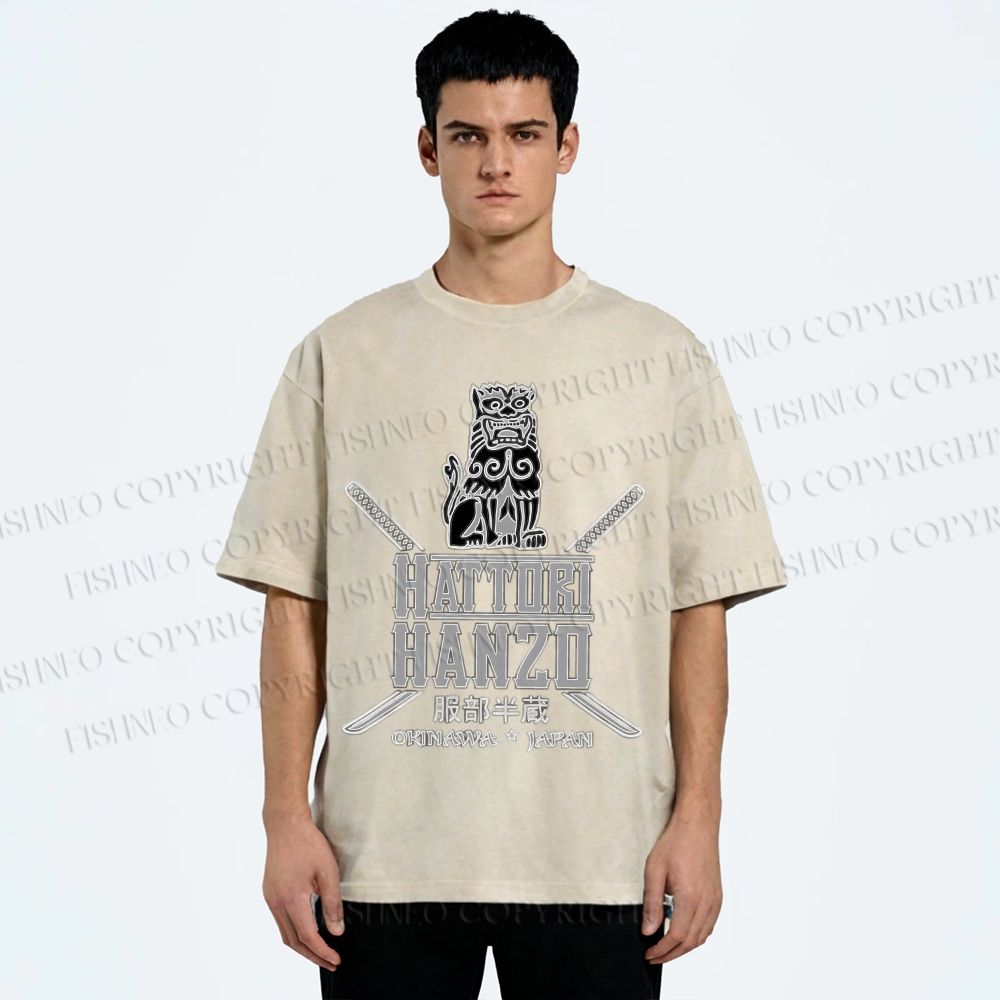 Unisex Hattori Hanzo Printed Washed Tee