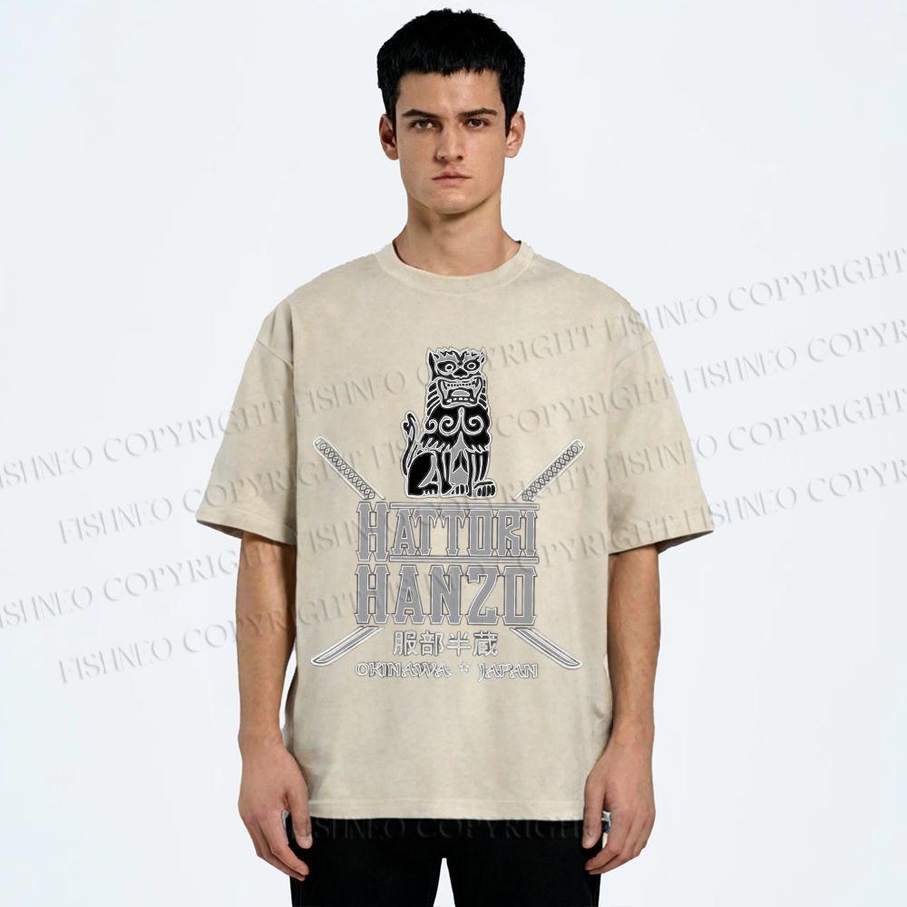 Unisex Hattori Hanzo Printed Washed Tee