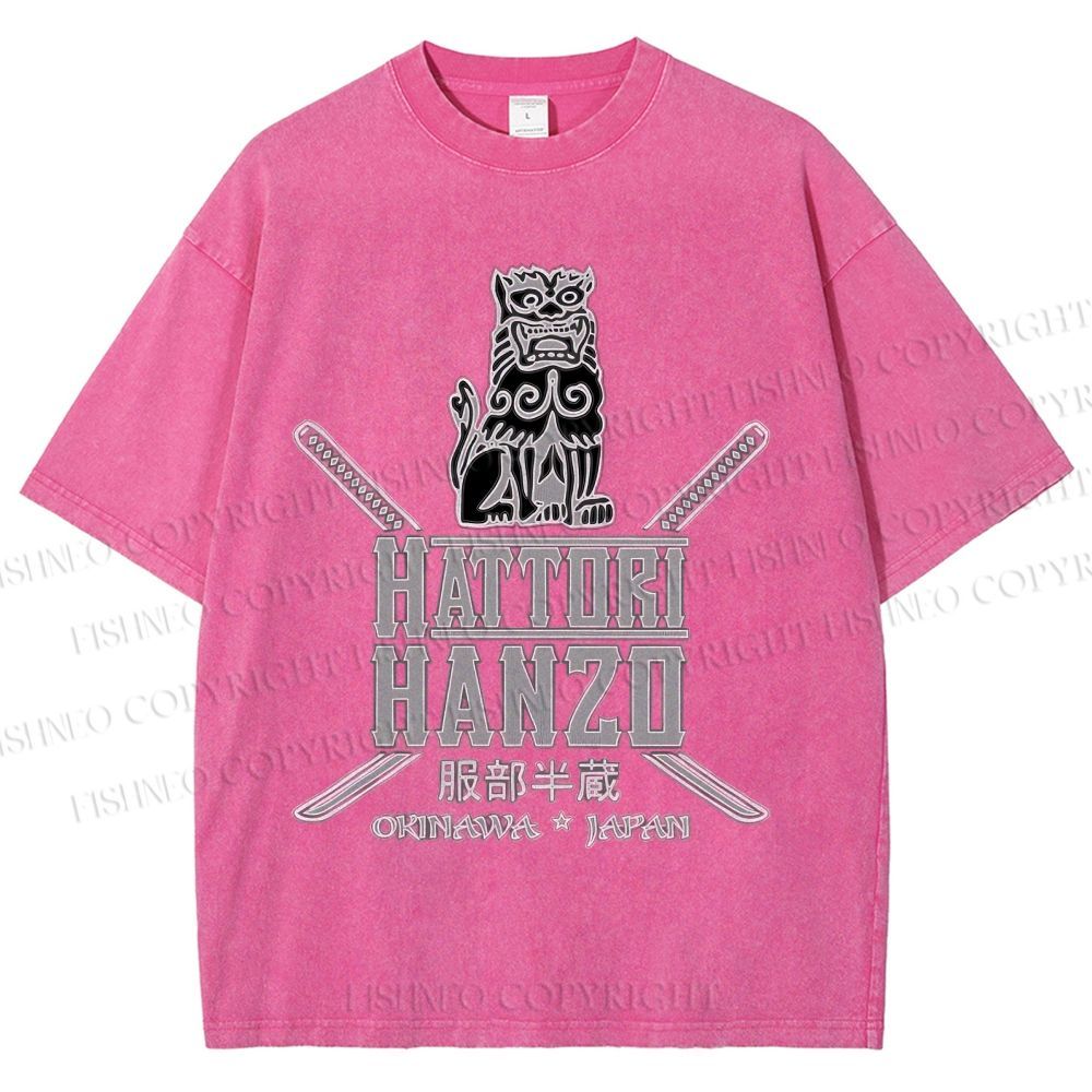 Unisex Hattori Hanzo Printed Washed Tee